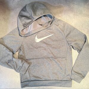Nike Kids Heather Gray Therma-Fit Hoodie w/ Thumb Holes